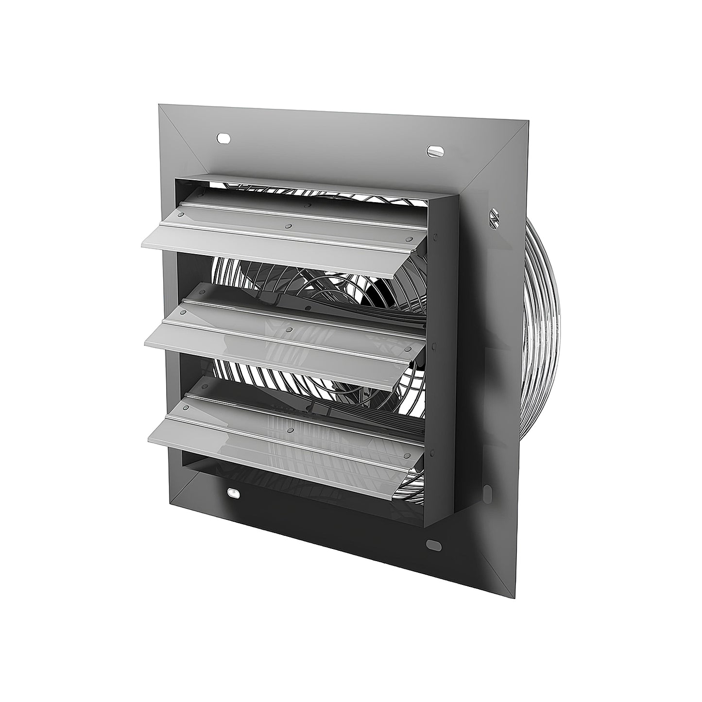 Crawl space shutter fan