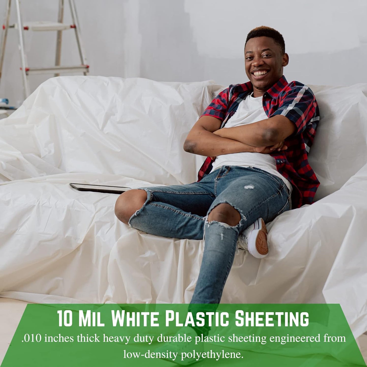10 mil white plastic sheeting