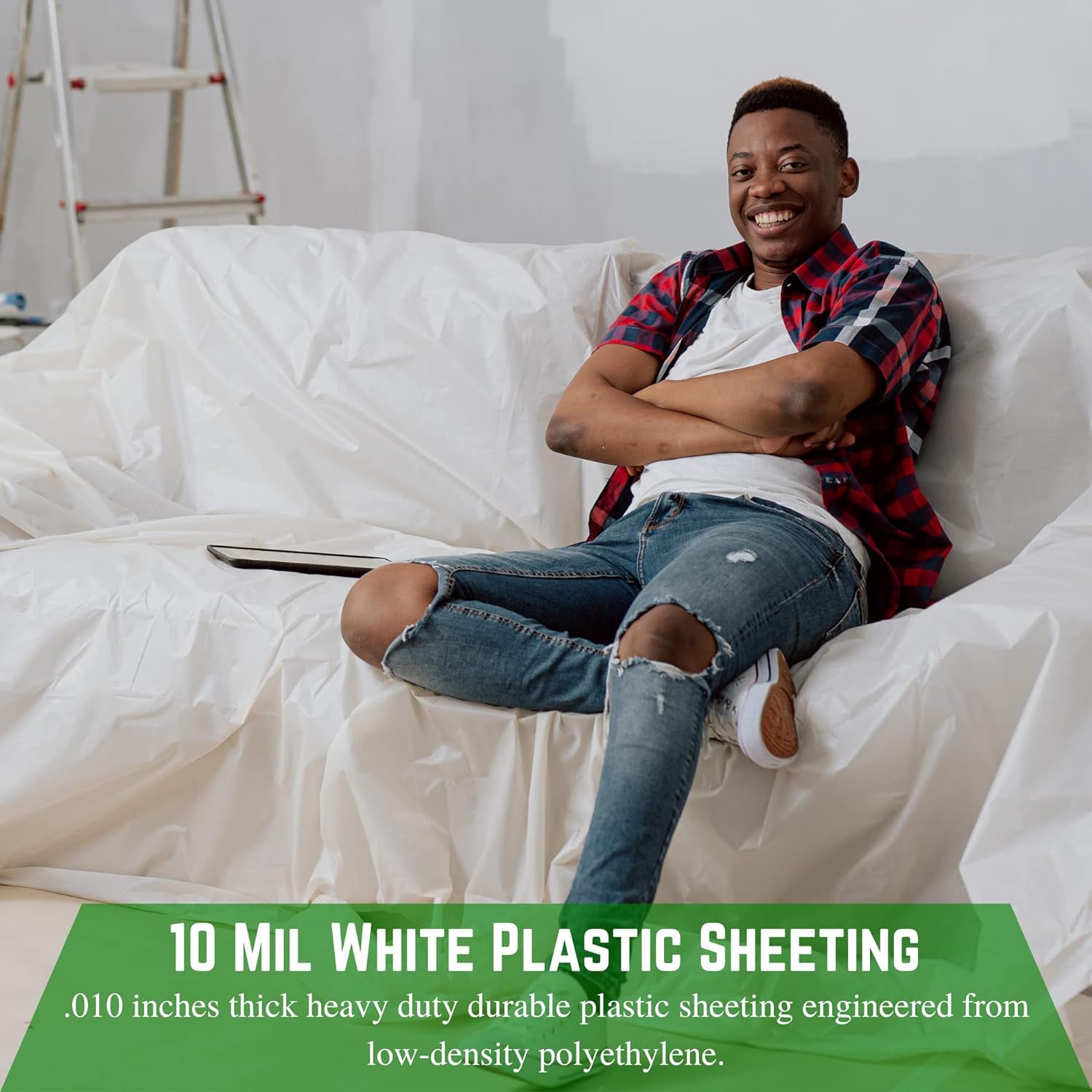10 mil white plastic sheeting