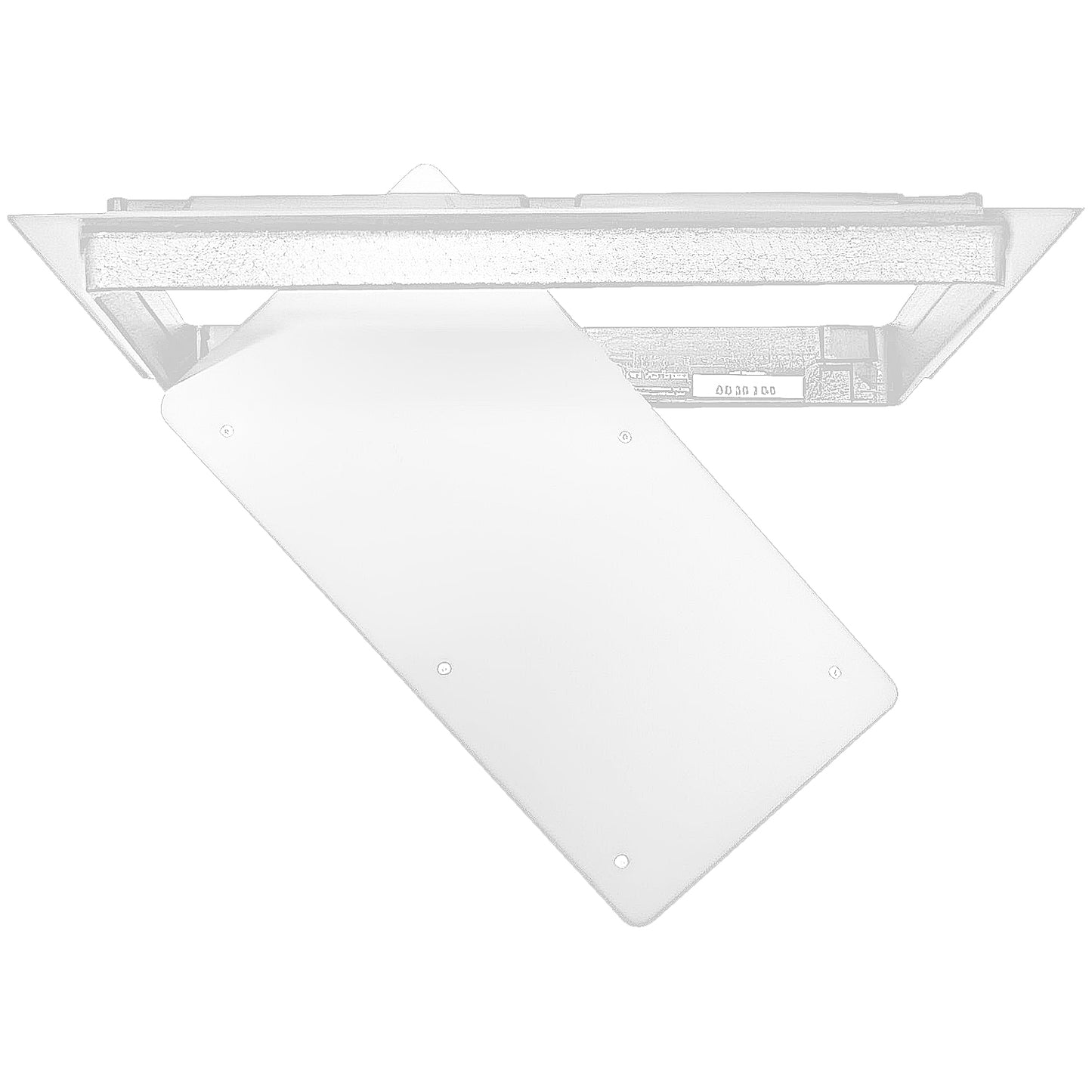 Top view of solid white flood vent