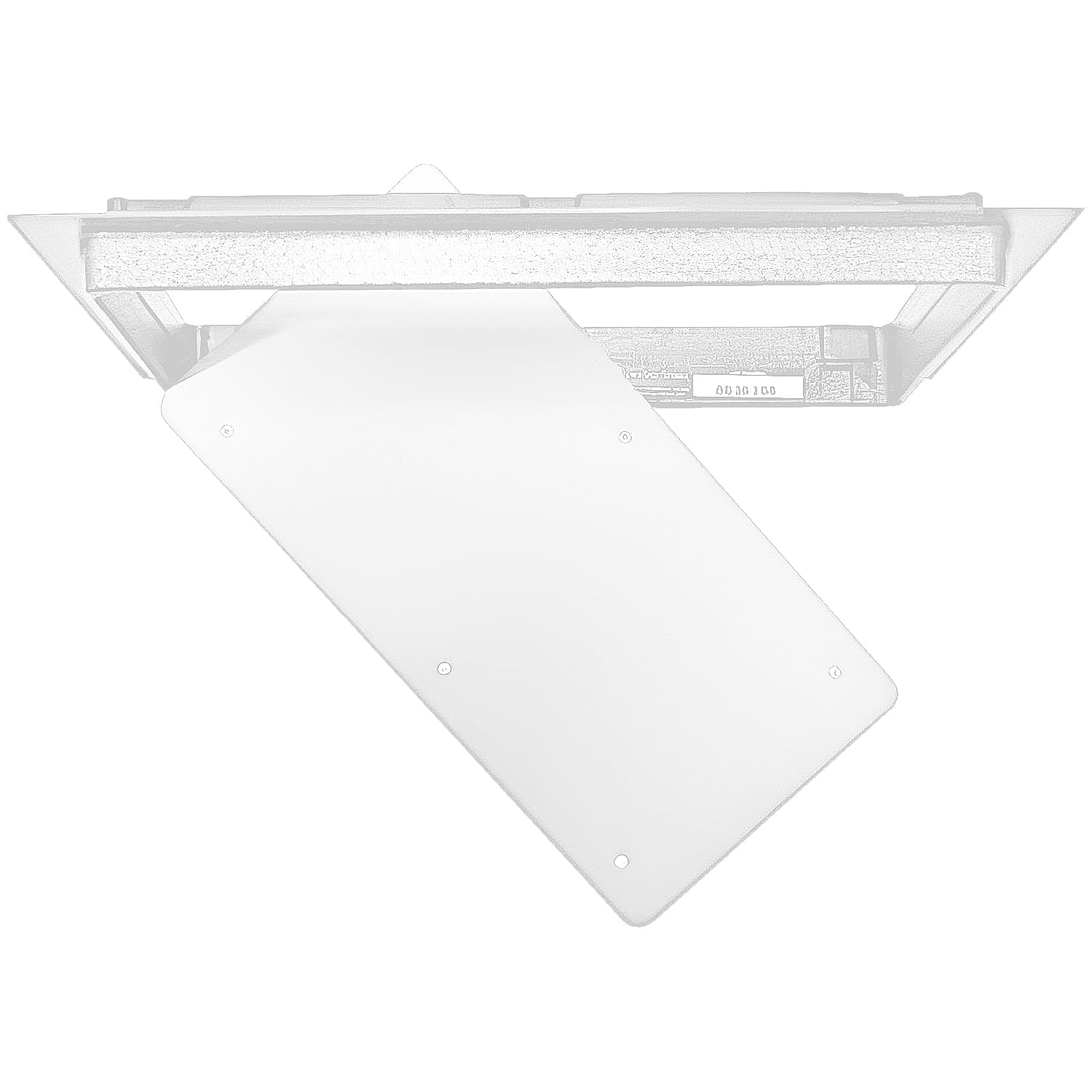 Top view of solid white flood vent