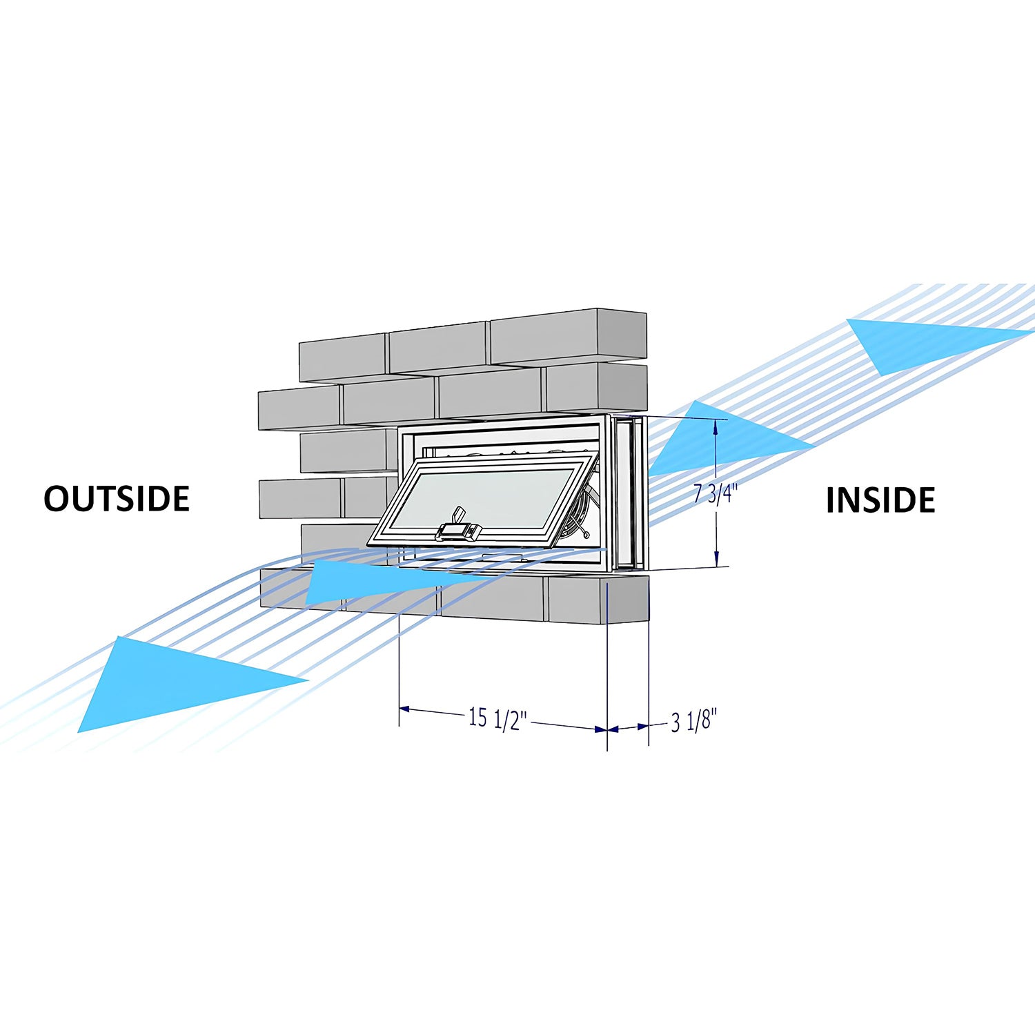 Dimensions of foundation vent