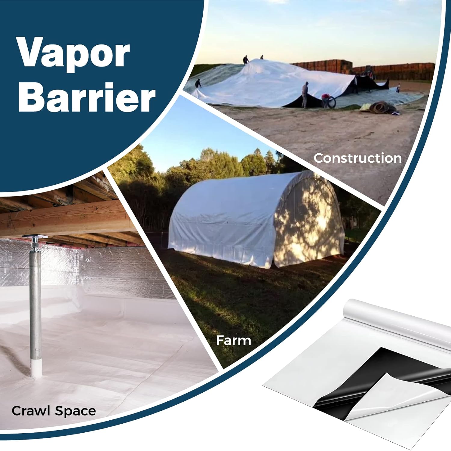 Install vapor barrier in crawl space
