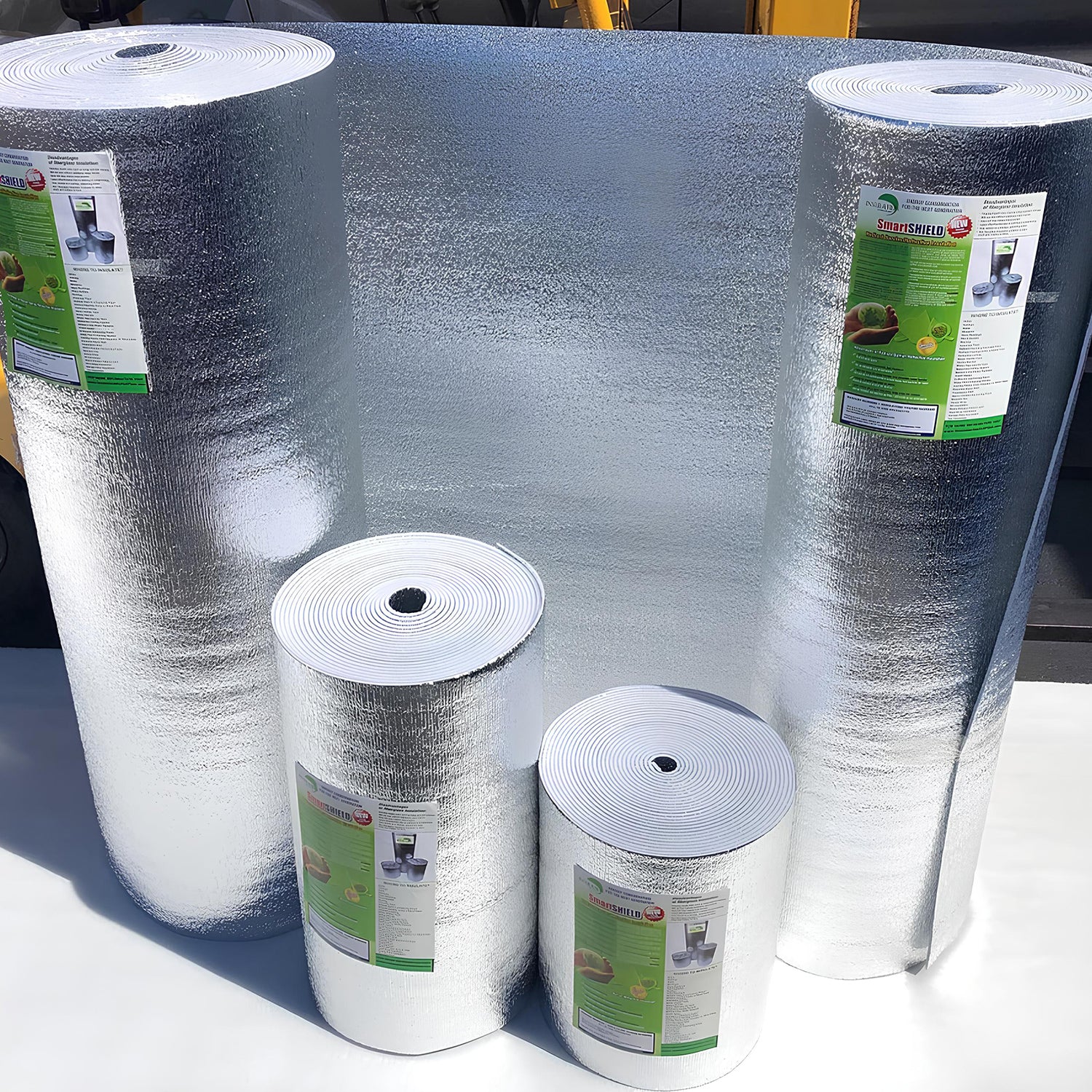 Different size foam insulation rolls