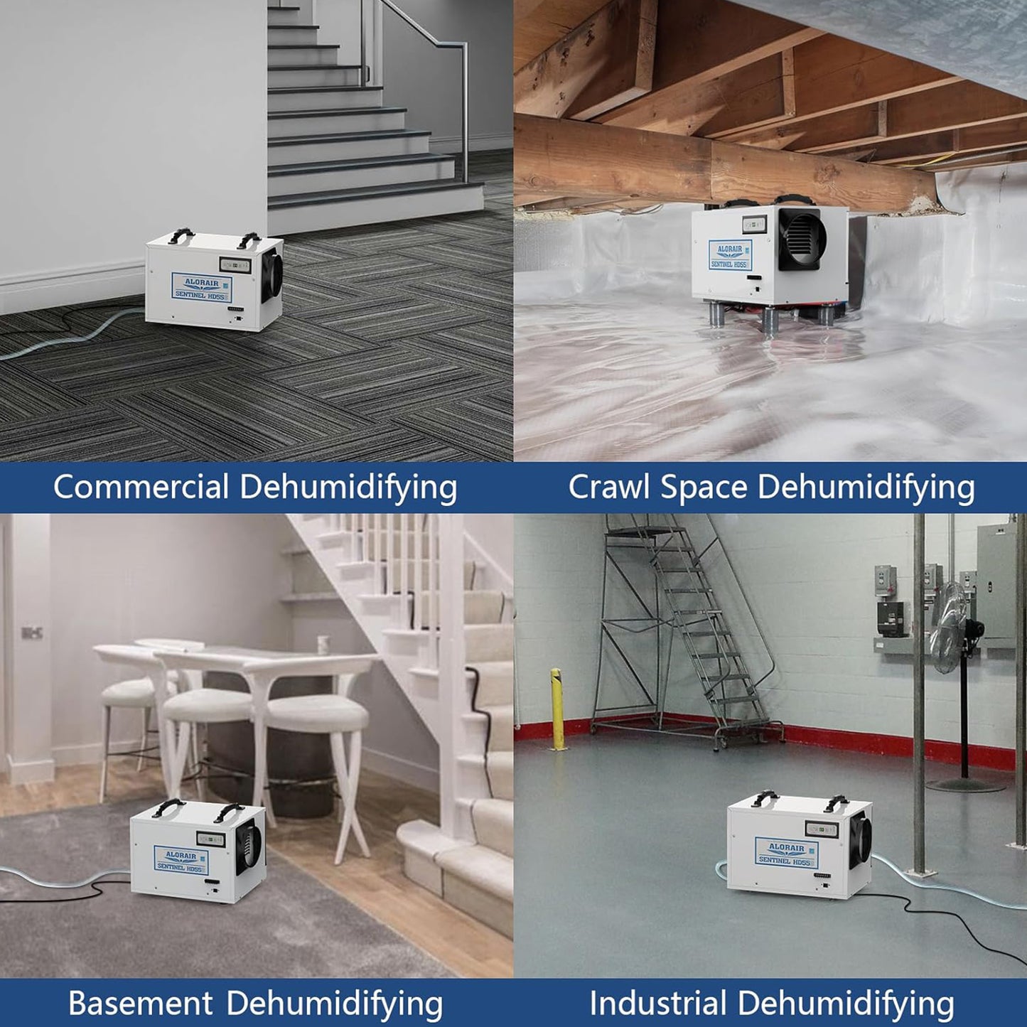 Crawl space dehumidifying