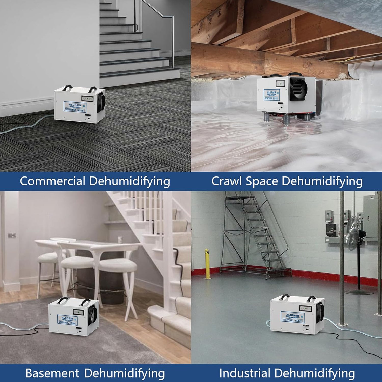 Crawl space dehumidifying