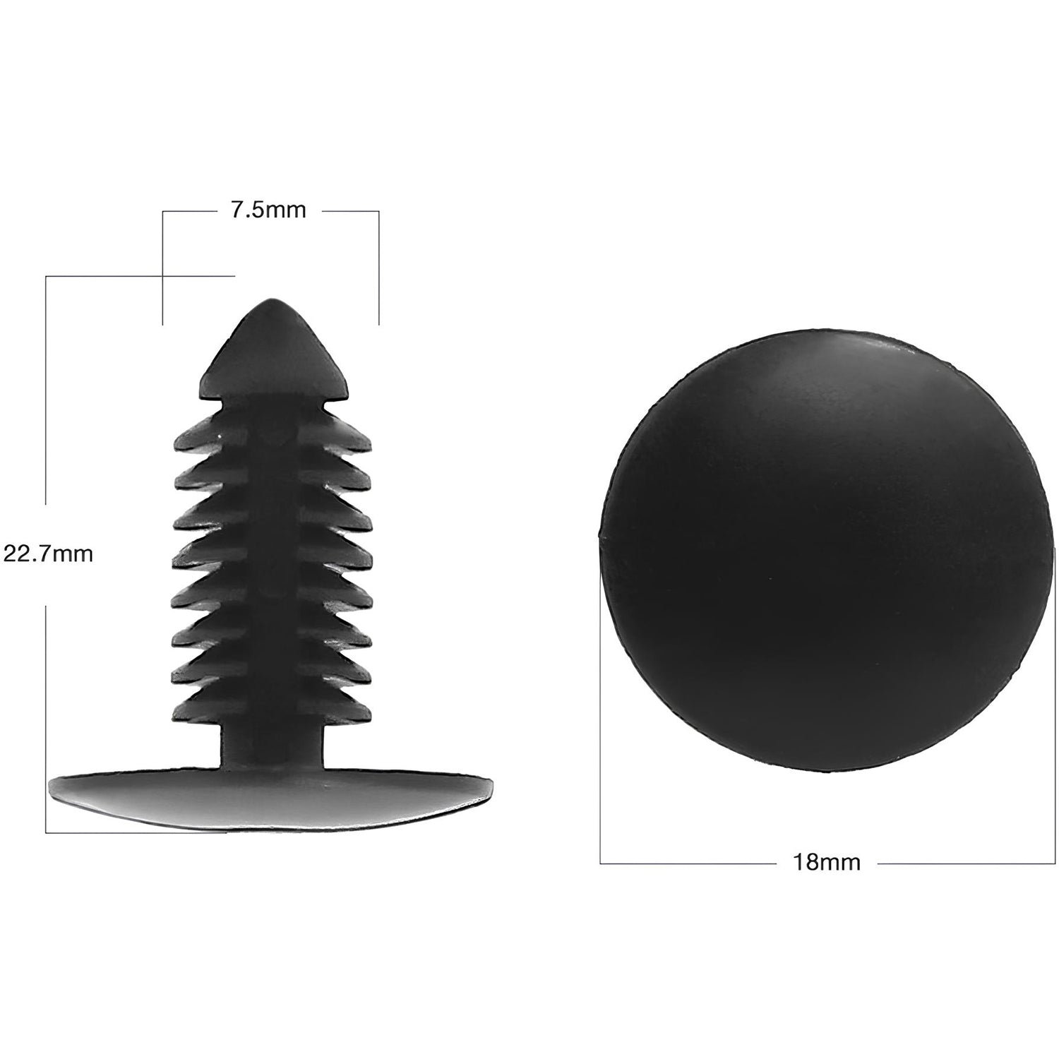 Black xmas tree fasteners