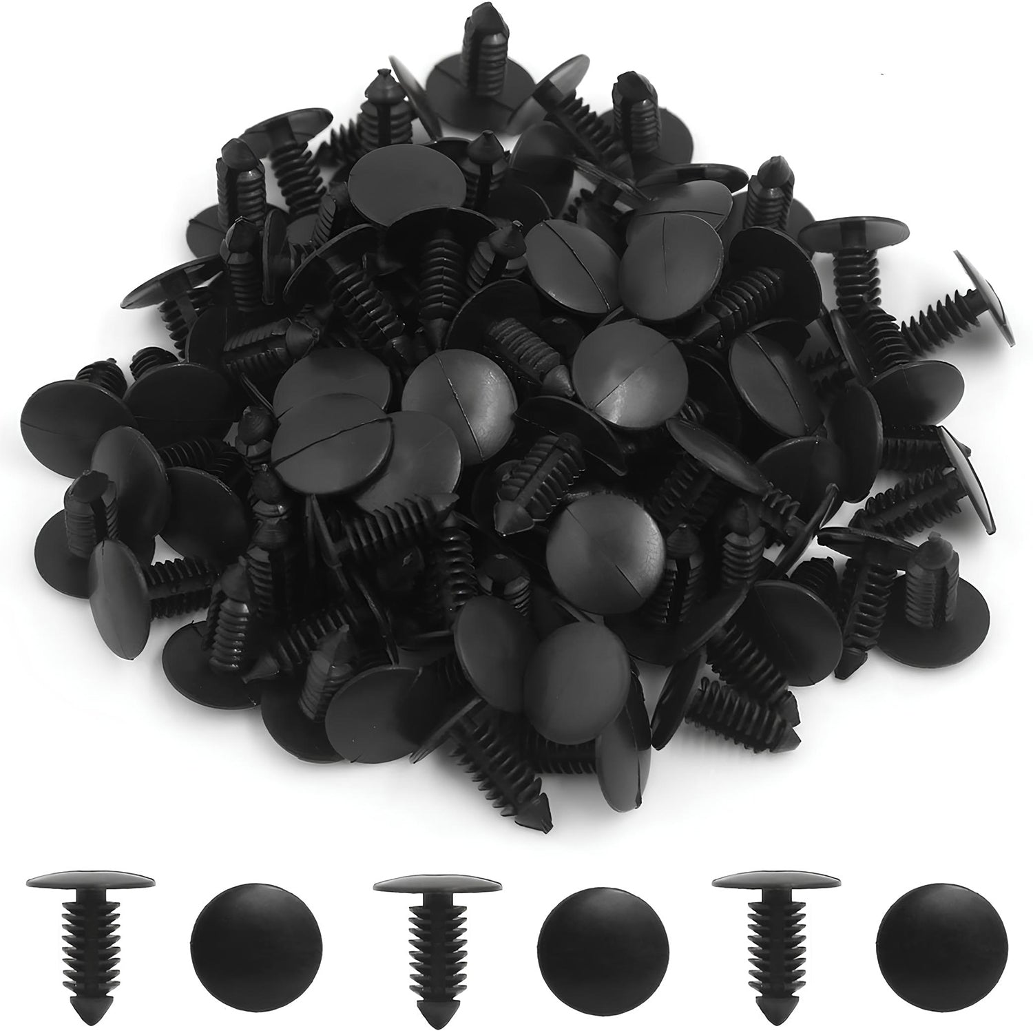 Bundle of black christmas tree fasteners