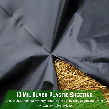 10 mil black plastic sheeting