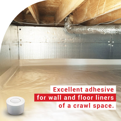 Use vapor barrier tape in crawl space