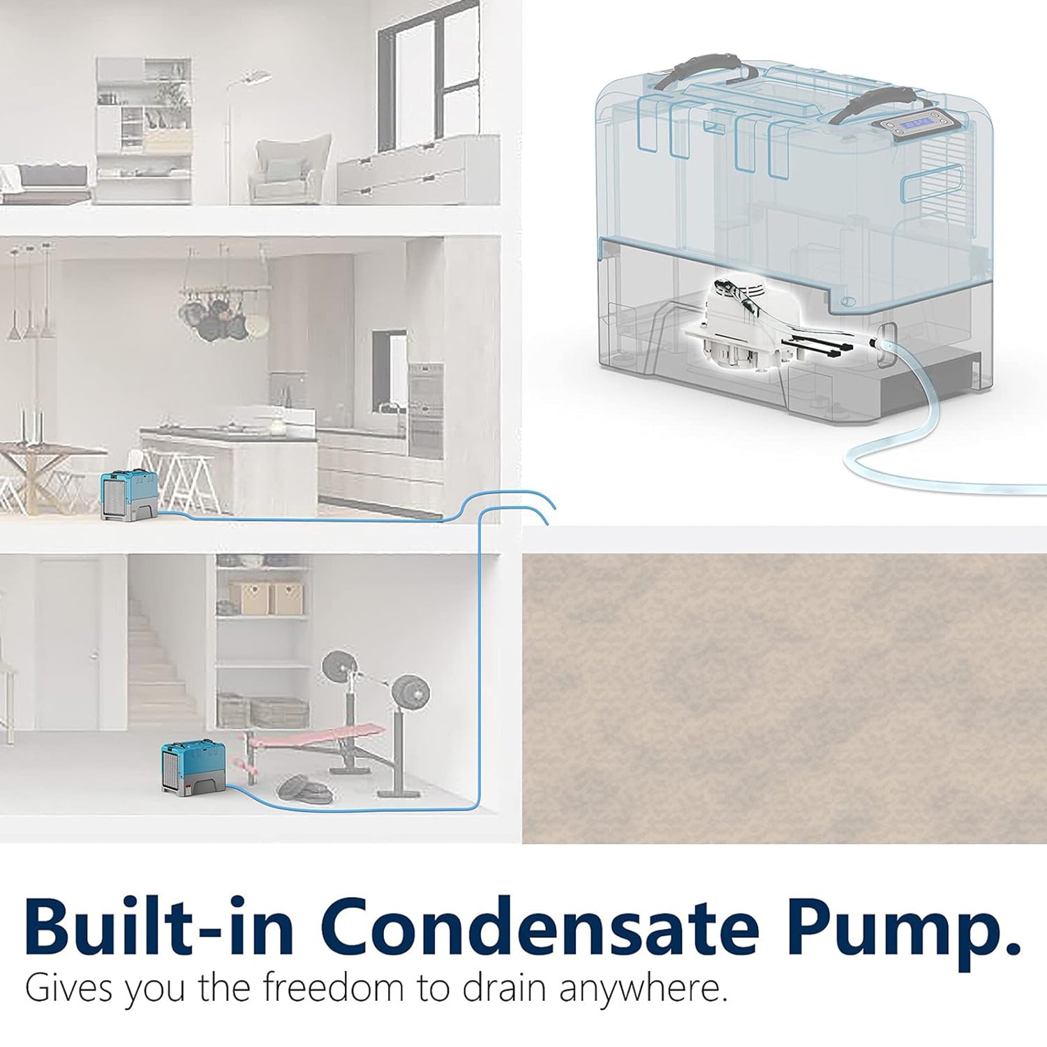 Built-in condensation pump