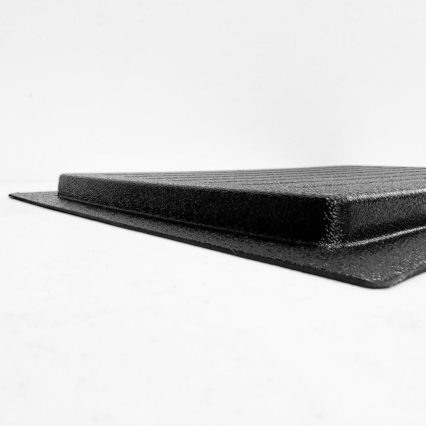 Side view of large outward mounted air vent cover (black)