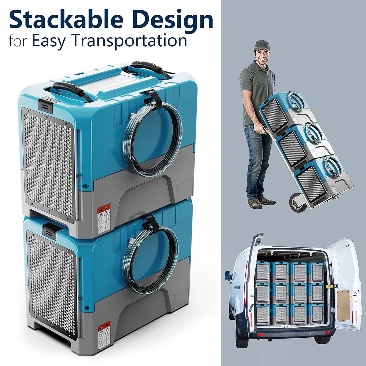 Stackable design for easy transportation