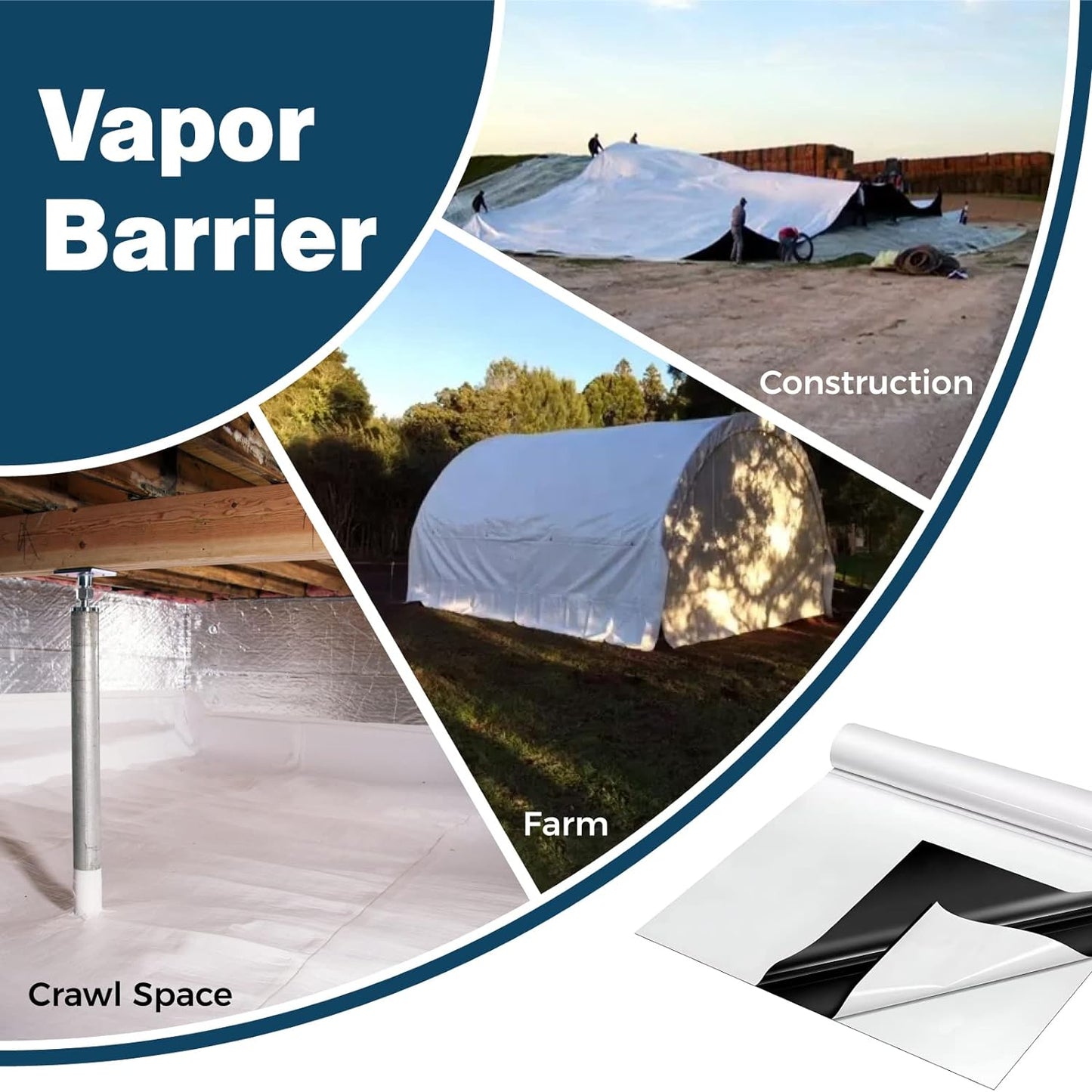 Install vapor barrier in crawl space