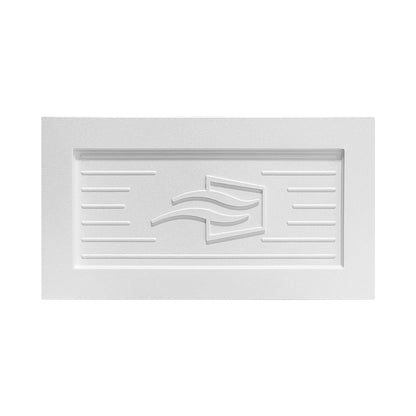 Shallow depth recessed vent cover (white)
